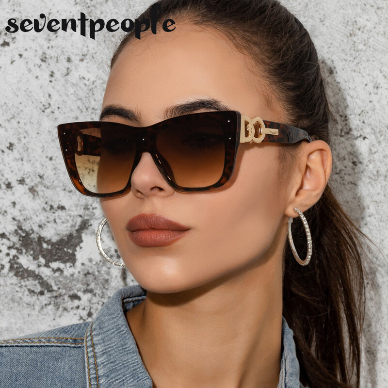 Occhiali da sole Cat Eye senza montatura donna 2022 Luxury Brand Designer Fashion Cateye occhiali da sole per donna occhiali da sole senza montatura oversize