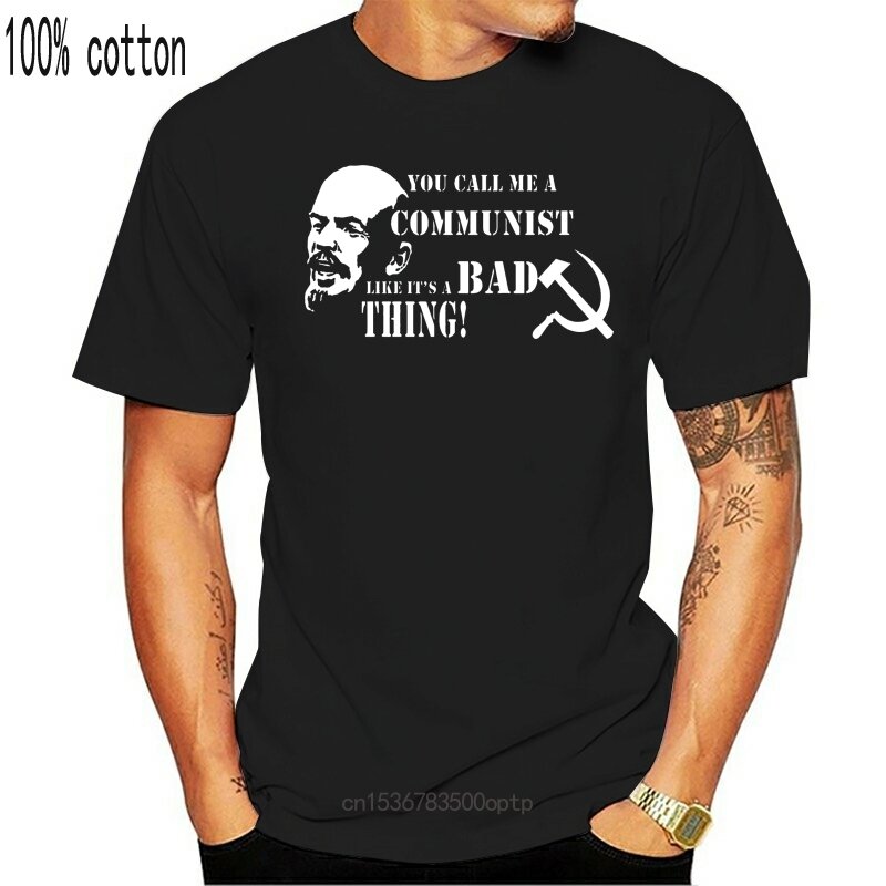 Nieuwe Communistische T-shirt Politieke Lenin Rusland Socialistische Mannen Marxistische T-shirt Katoen Mannen Korte Mouw Tee Shirts Fashion Classic