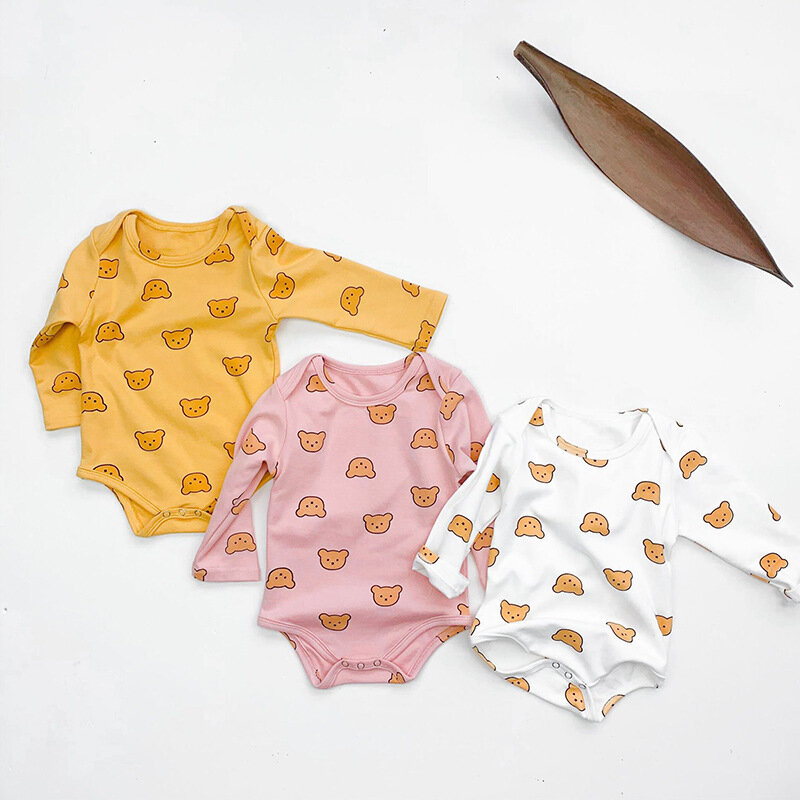Yg Baju Bayi Baru Lahir Memanjat 0-2 Tahun Bayi Satu Potong Baju Lengan Panjang Tiga Potong Set dengan Topi