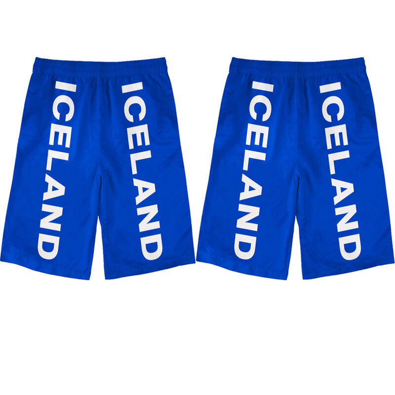 ISLAND jugend diy freies custom name foto isl strand shorts nation flagge ist icelandair icelandic land college casual shorts