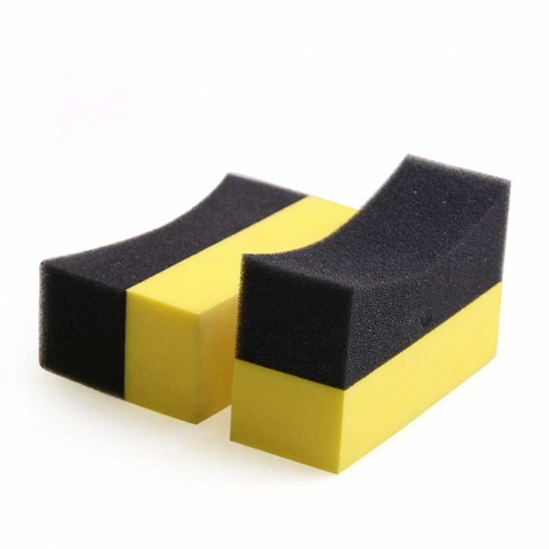 New 6Pcs Tire Contour Dressing Applicator Pads Gloss Shine Color Polishing Sponge Wax