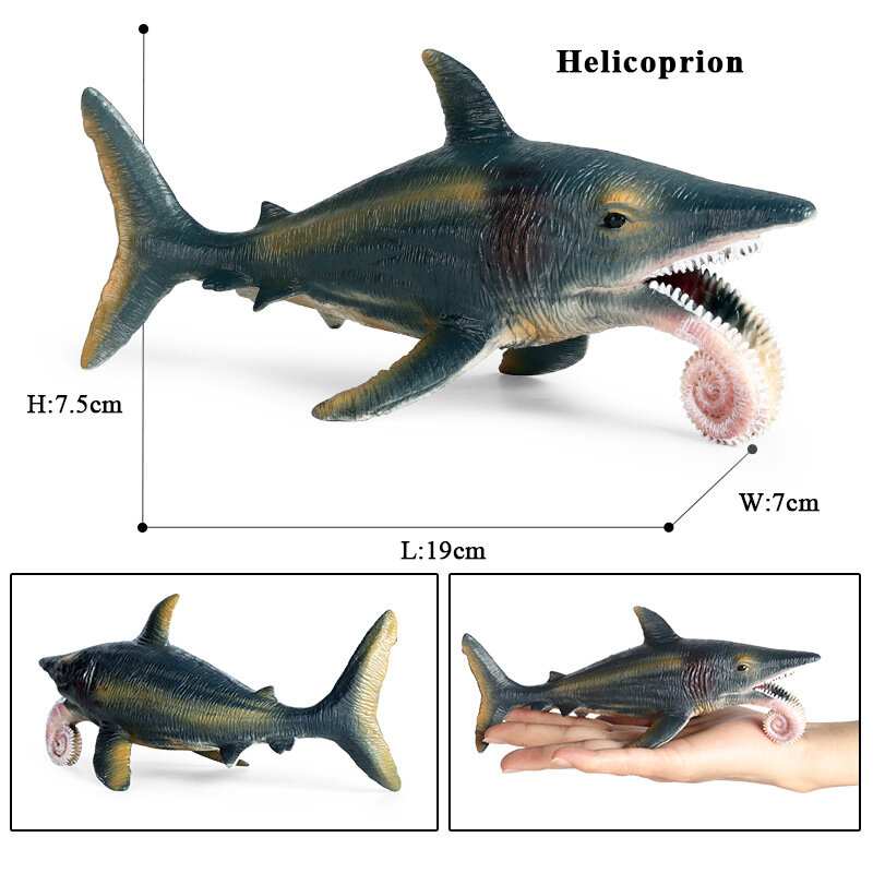 Ozean Sea Fisch Tier Modell Simulation Alte Spiraltooth Shark Feste Kunststoff Action Spielzeug Figuren Kinder Pädagogisches Spielzeug Geschenk
