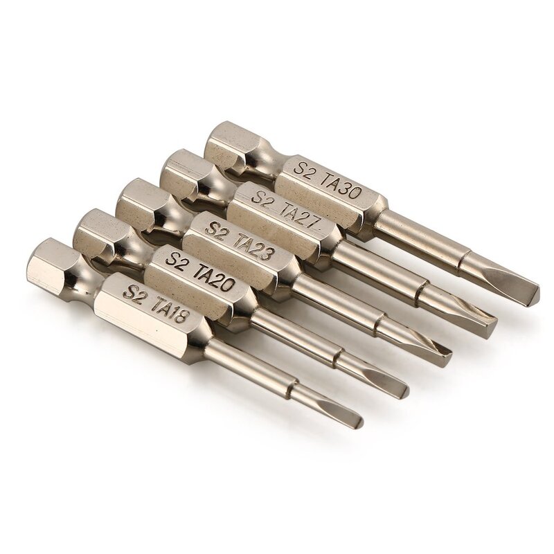 5 pçs chave de fenda bits s2 liga aço triângulo magnético cabeça elétrica chaves de fenda pneumáticas peças broca recarregável ferramenta elétrica