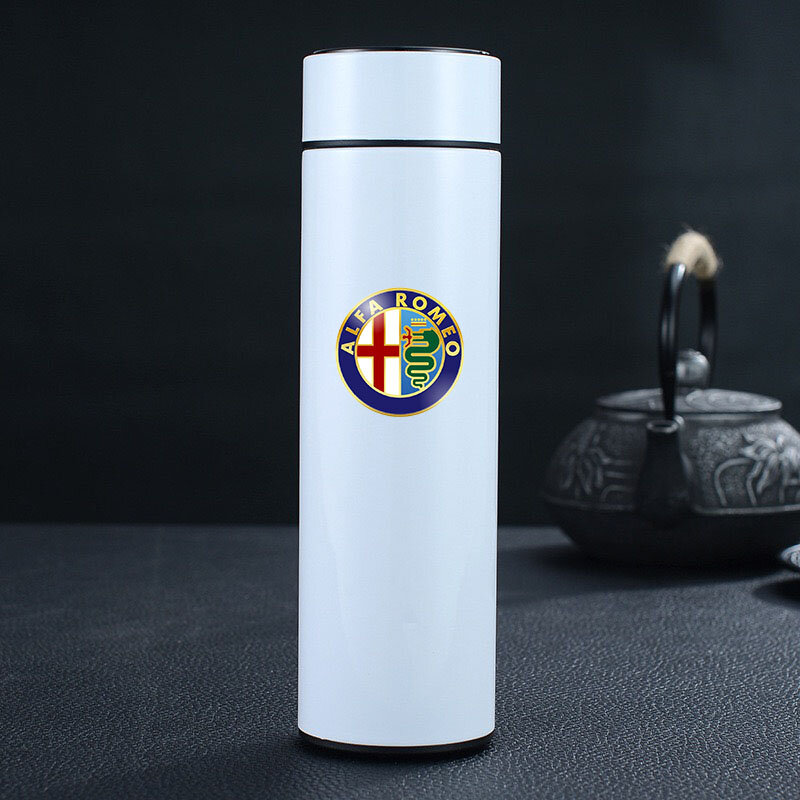 Coffee Mug Thermos Water Bottle Emperature Display Stainless Steel Vacuum Water Bottle Mug For Alfa Romeo 159 156 MITO Stelvio