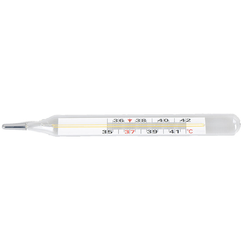 Dispositivo de medición de temperatura corporal con pantalla de gran tamaño, termómetro de mercurio de vidrio clínico para axila, producto para el cuidado de la salud en el hogar, 1 pieza