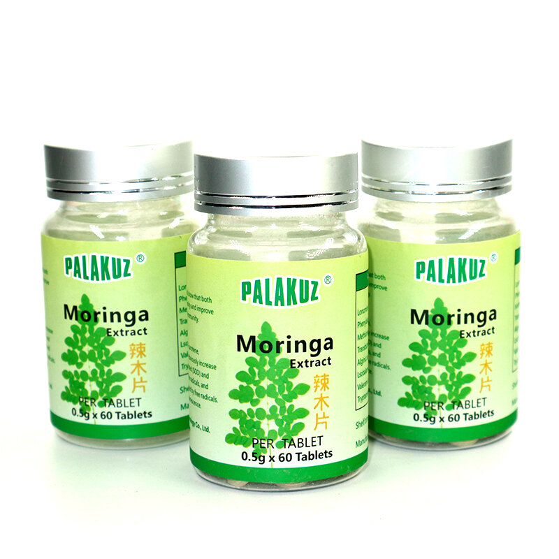 Tableta con 3 botellas de hojas de Moringa Natural para hombres y mujeres, dispositivo para el cuidado de la salud, con extracto de horseradishtreeleaves y Moringa