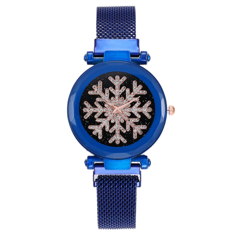2020 venda quente relógios femininos de luxo magnético floco de neve relógio de pulso geométrica superfície diamante feminino quartzo reloj mujer