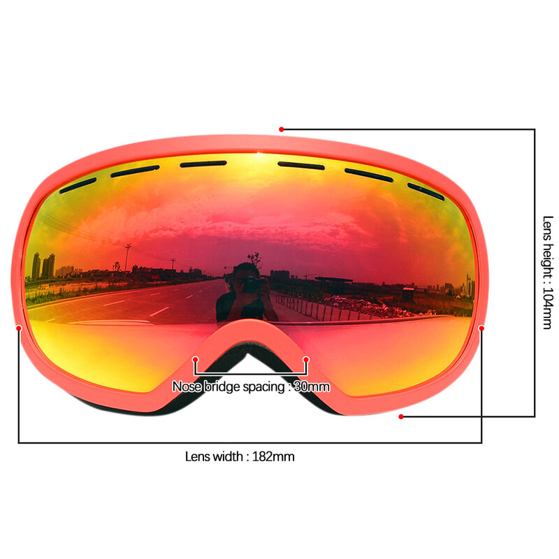Sneeuw Bril Pc Plating Lens Dubbele Laag Cocaine Bijziendheid Anti-Fog Uv Ogen Bescherming Snowboarden Skibril
