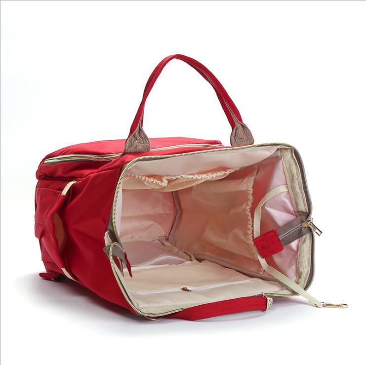 26 colores de moda momia bolsa de pañales de maternidad marca de gran capacidad mochila de viaje mochila de diseñador de enfermería para cuidado del bebé A001