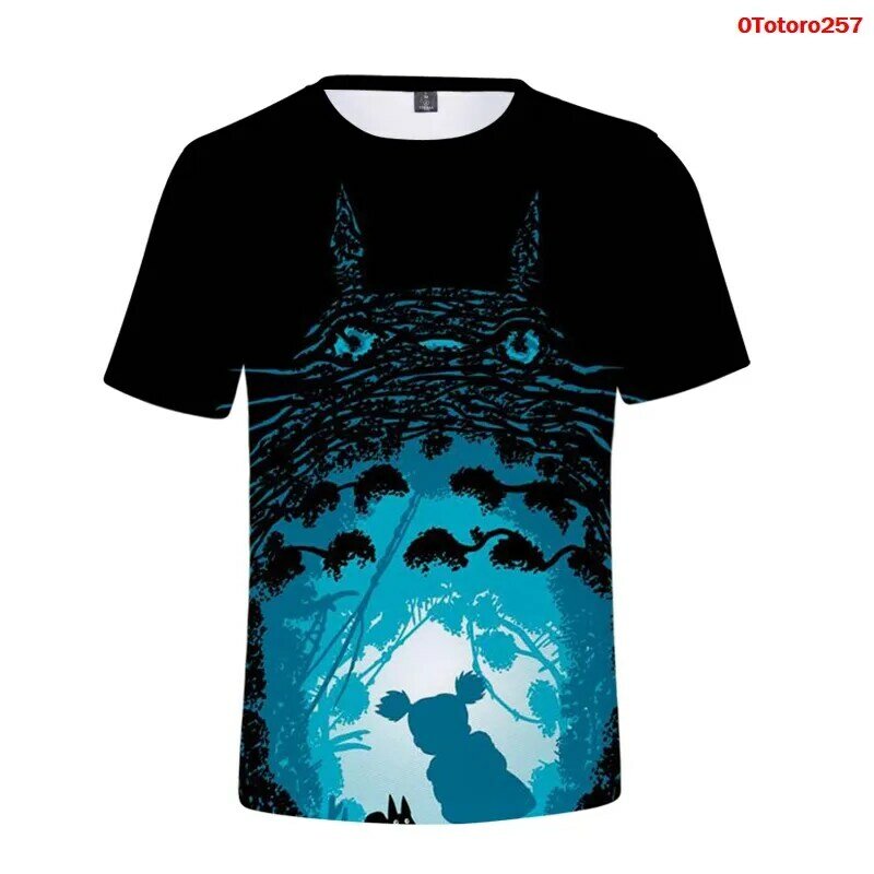 Camiseta de Totoro Studio Ghibli para hombre y mujer, camisa Harajuku Kawaii, Ullzang Totoro Studio Ghibli, divertida camiseta de dibujos animados, Top de Anime