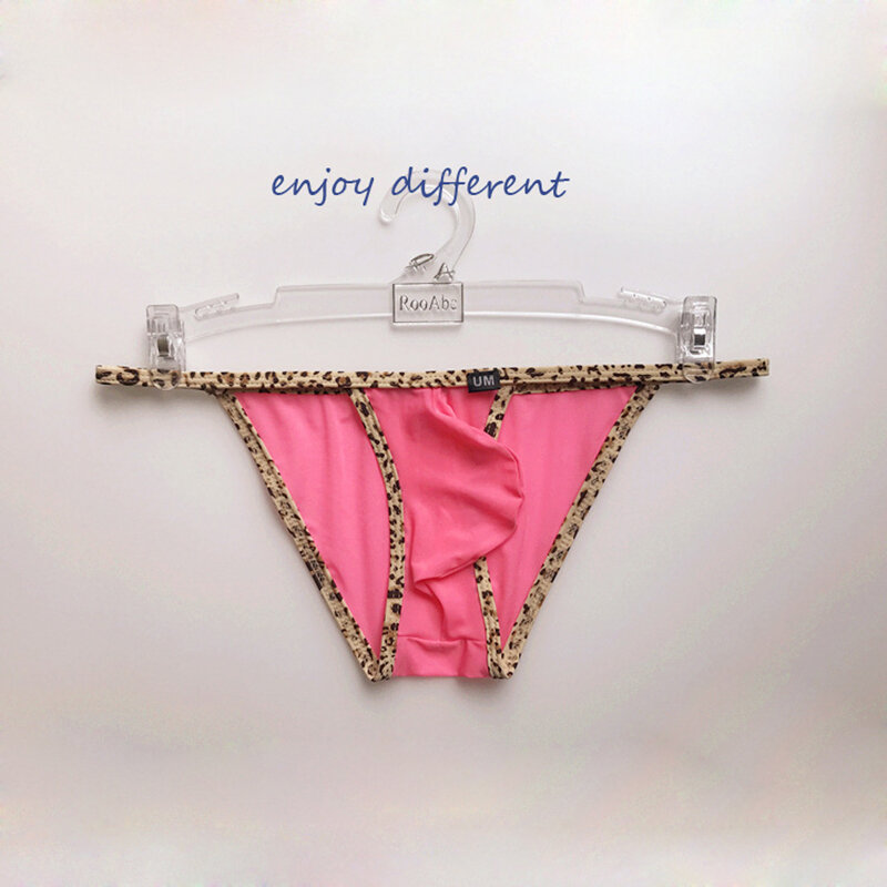 Bikini Stijl Laagbouw Sexy Ijs Zijde Erotische Slips Luipaard Gay Fashion Ondergoed