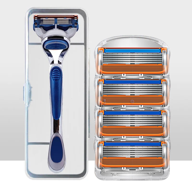 Cuchillas de afeitar Manual, de 5 capas afeitadora, inoxidable, reemplazable, Gillette, Compatible con General