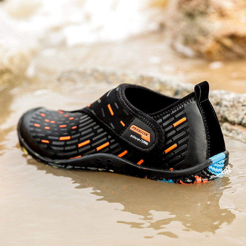 Zapatos de agua transpirables para hombre, calzado de talla grande para exteriores, con gancho para nadar, para playa, piscina, río, descalzo