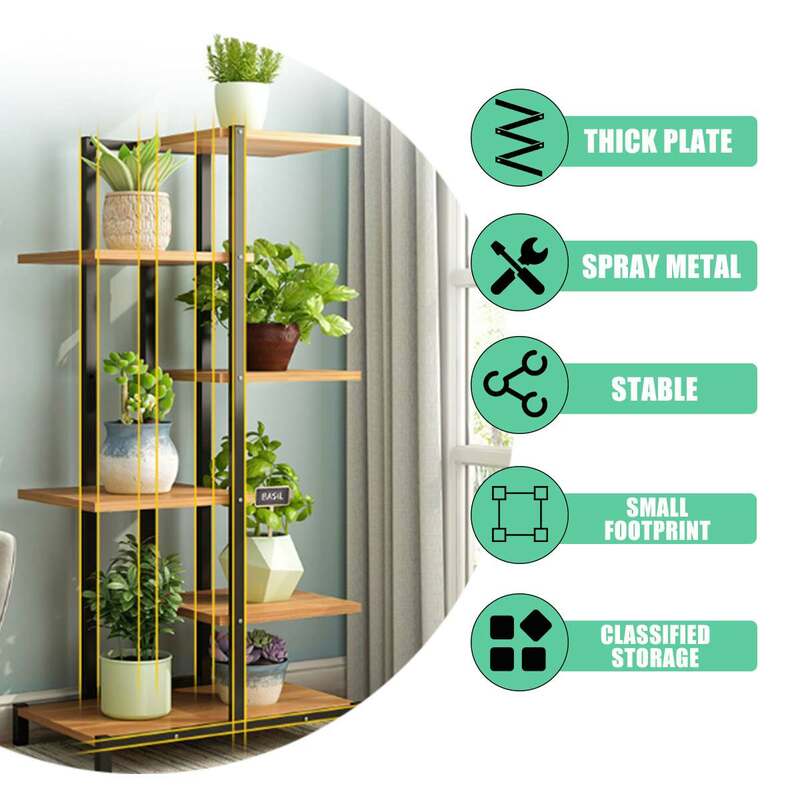 Support de fleurs à plusieurs niveaux, étagères pour plantes, balcon, salon, décoration intérieure moderne, stockage