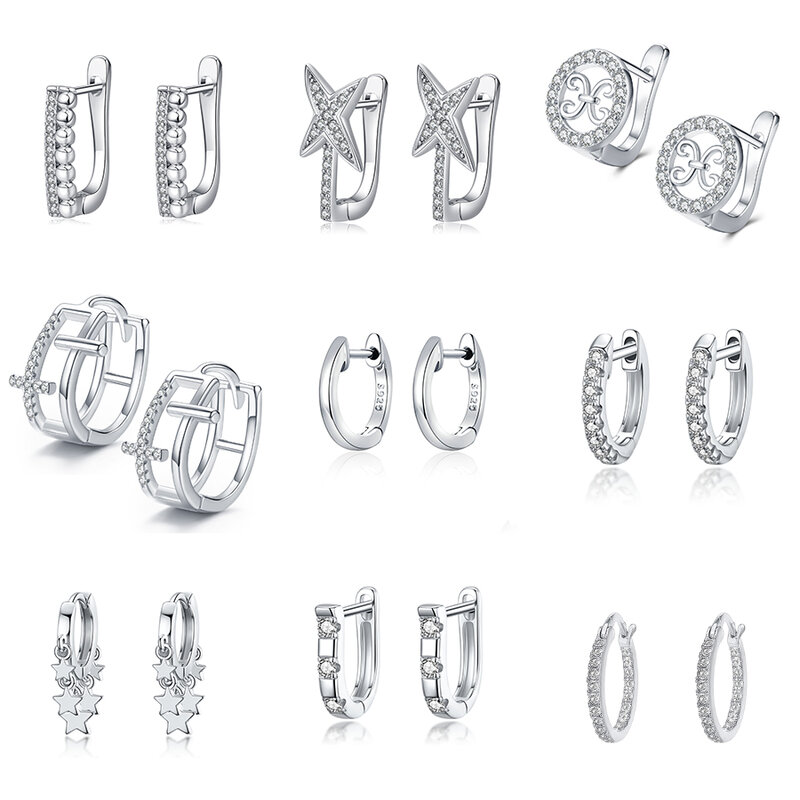 Sodrov 925 brincos de prata esterlina brincos de argola geométrica para mulher jóias de prata acessórios brincos de argola 2021 tendência