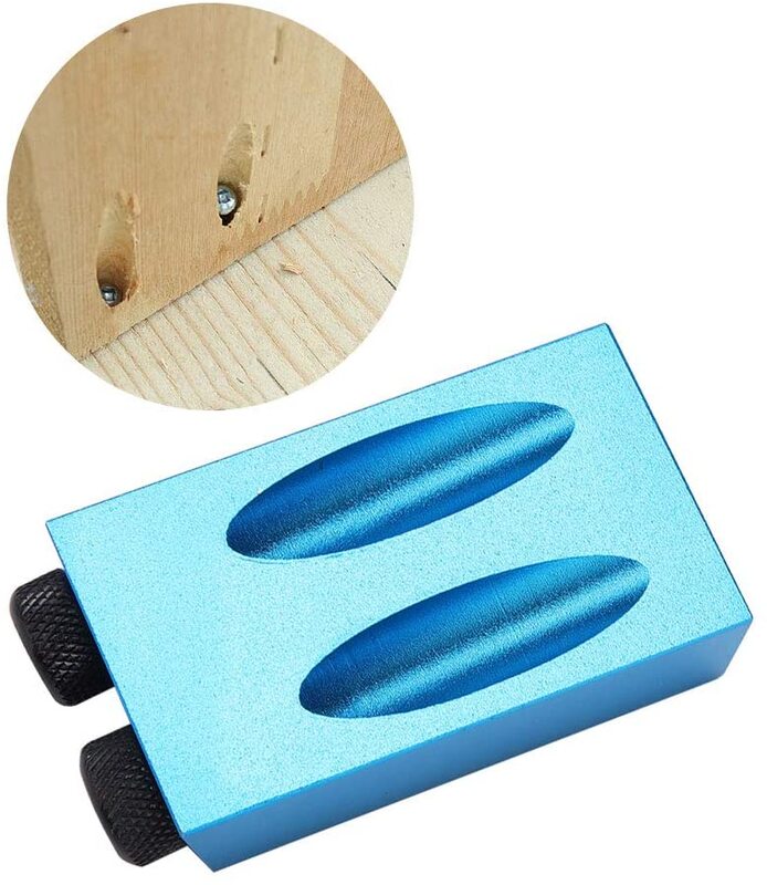 Kit de gabarit de perçage de trous de poche à 15 degrés, Angle Oblique, Guide de perçage, ensemble de 14 pièces, outil de positionnement pour le travail du bois