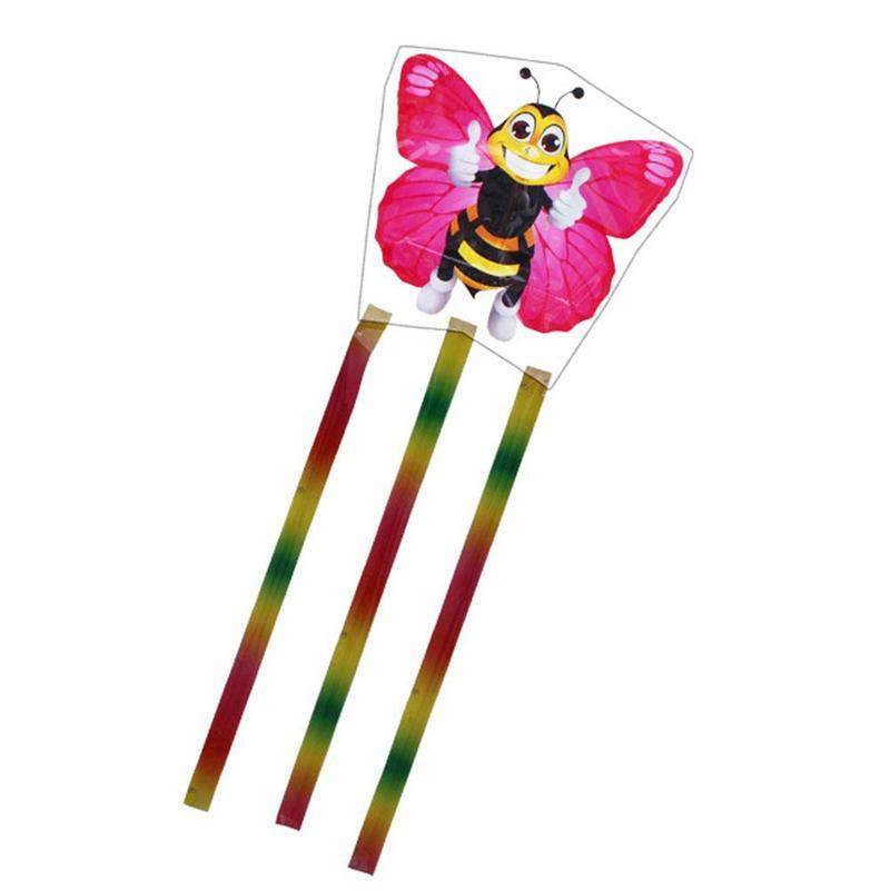Пластиковый детский воздушный змей случайного цвета, забавная спортивная модель пчелы, бабочки, орла, летающие игрушки без линии, воздушный...