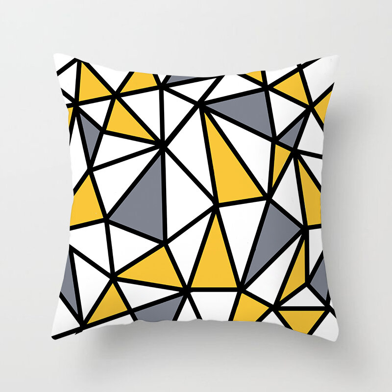 Fuwatacchi-funda de cojín con ondas de diamante amarillo 2020, funda de almohada geométrica para el hogar, silla, sofá, decoración, fundas de almohada cuadradas