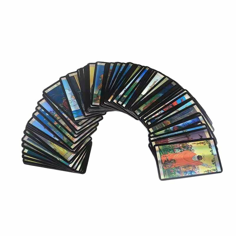 الرائج في بيع بطاقات التارو بطاقات مصنعة عالية الجودة سميث التارو سطح السفينة رؤية جديدة ليزر التارو بطاقات حفلة العرافة لعبة