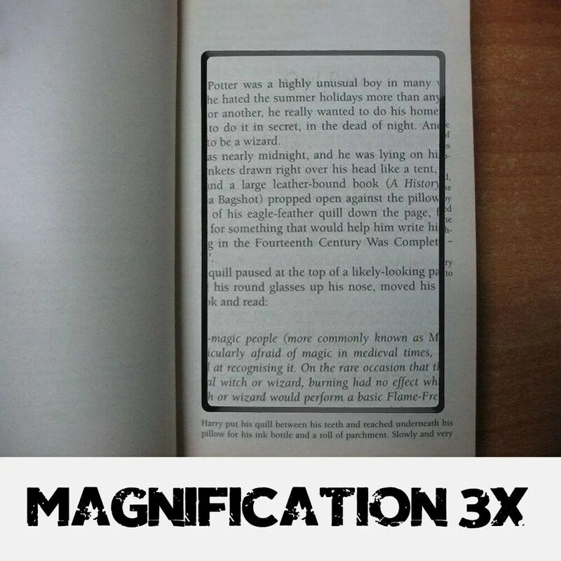 Loupe de Page de livre, loupe de Page de livre lecture loupe de lentille en verre, 3X PVC de qualité supérieure, 180x120mm