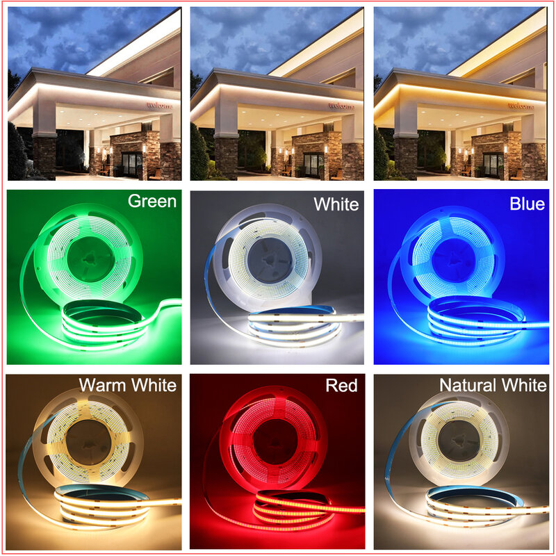 COB LED Streifen Licht 320Leds/m Hohe Dichte Flexible FOB COB Led-leuchten DC5V LED Band Band Linear licht Seil Decor Beleuchtung