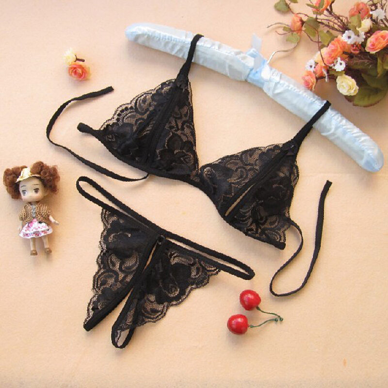 Lingerie feminina conjunto de lingerie sexy renda transparente sutiã g-string nyz shop