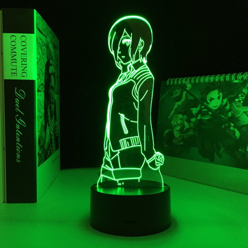 أنيمي طوكيو الغول الشكل ثلاثية الأبعاد مصباح توكا Kirishima ل كول هدية عيد ميلاد ديكور غرفة نوم ضوء الليل طوكيو الغول الاكريليك LED مصباح