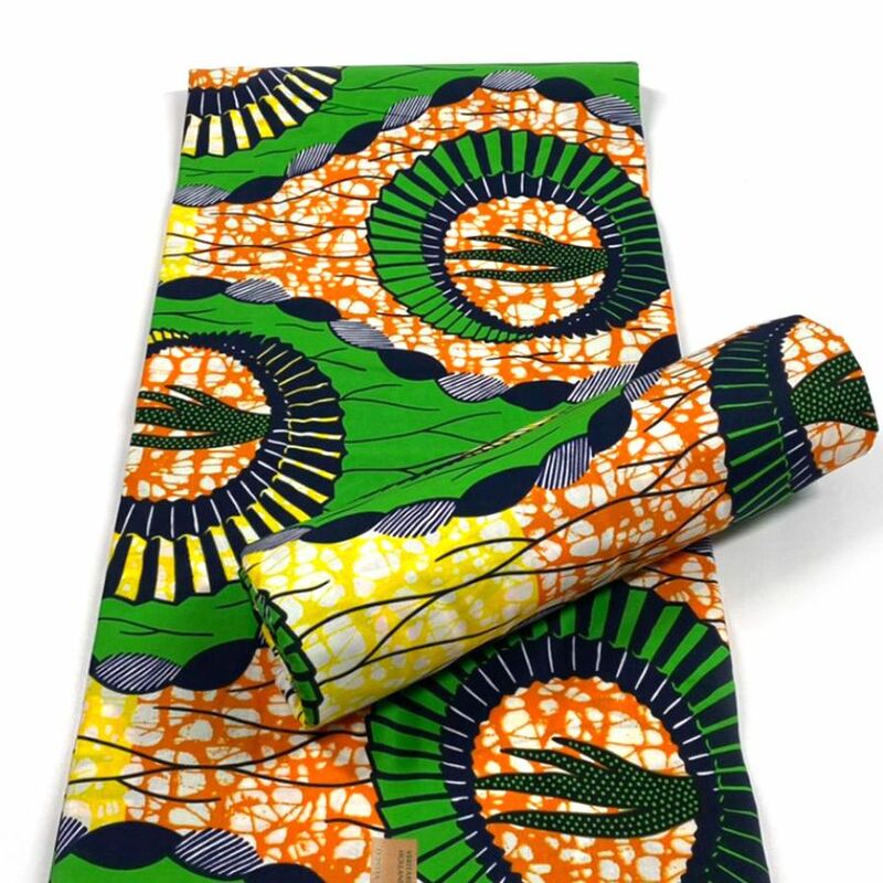 Африканская ткань из натурального воска, африканская ткань с принтом Анкары для платья 2021, ткань из воска в африканском стиле из Анкары, хло...