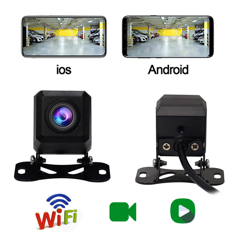 Professional Wifi รถมุมมองด้านหลังกล้องรถกล้อง HD ด้านหลังกล้องสำรองข้อมูลรถด้านหน้า/ด้านหลังกล้องสนั...