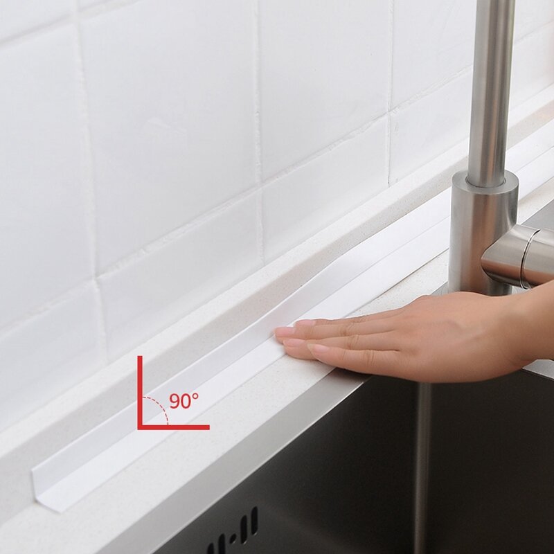 Nastro da bagno per lavandino adesivo in PVC nastro sigillante impermeabile per bagno cucina adesivi murali in PVC nastri sigillanti nastro resistente alla muffa