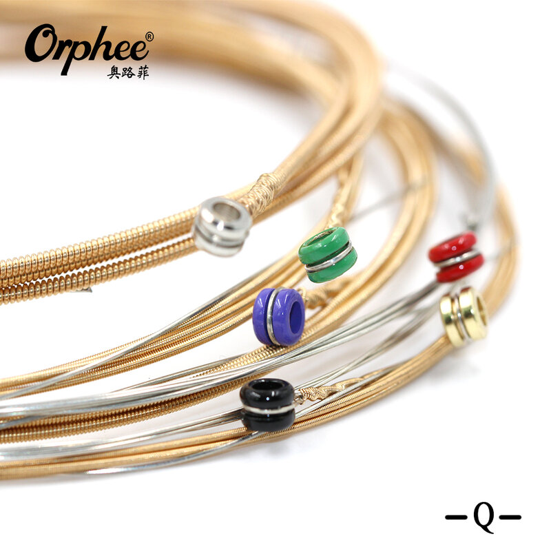 Orphee – cordes de guitare acoustique Folk série QA, 6 pièces, fil d'acier Bronze enroulé, Super léger, Tension