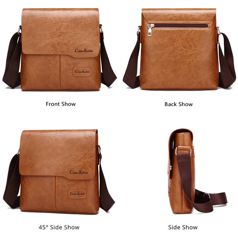 Celinv Koilm العلامة التجارية الرجال حقيبة ساع العلامة التجارية الشهيرة جلدية Crossbody حقيبة كتف للرجل الأعمال حمل الحقائب رائجة البيع