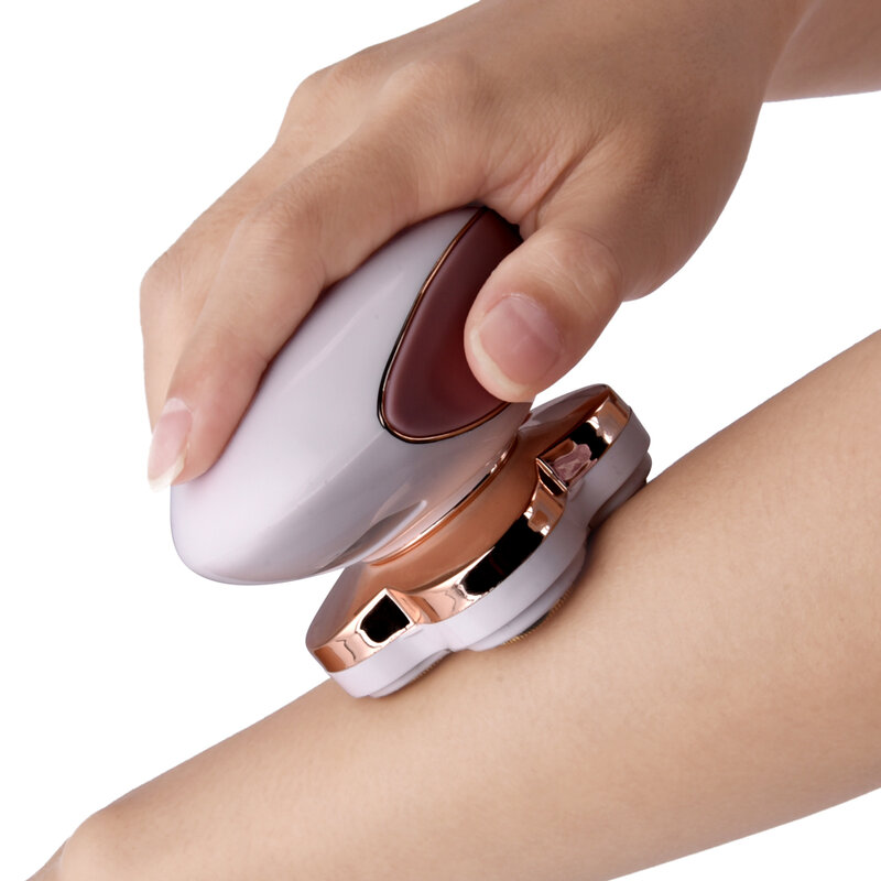 Depiladora recargable por USB para mujeres y hombres, instrumento de depilación eléctrica de cuatro cabezales, dispositivo de depilación corporal, envío directo, 2019