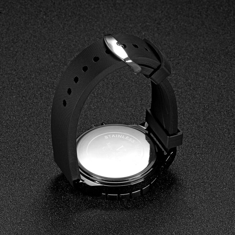 V6 Sport Watch nero di alta qualità PU cinturino al quarzo orologi da uomo moda Casual regalo orologi da polso orologio da uomo montre zegarek damski