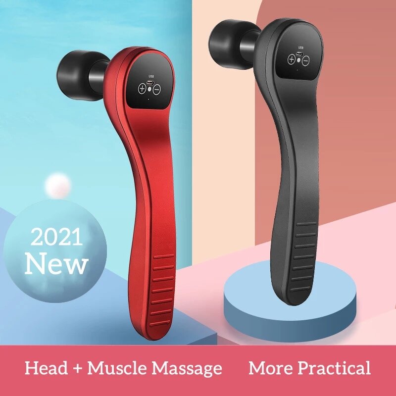 Mini vibradores de masaje para la cabeza, pistola de masaje profundo muscular, relajante, equipamiento portátil de Fitness, reducción de grasa, alta frecuencia, gran potencia