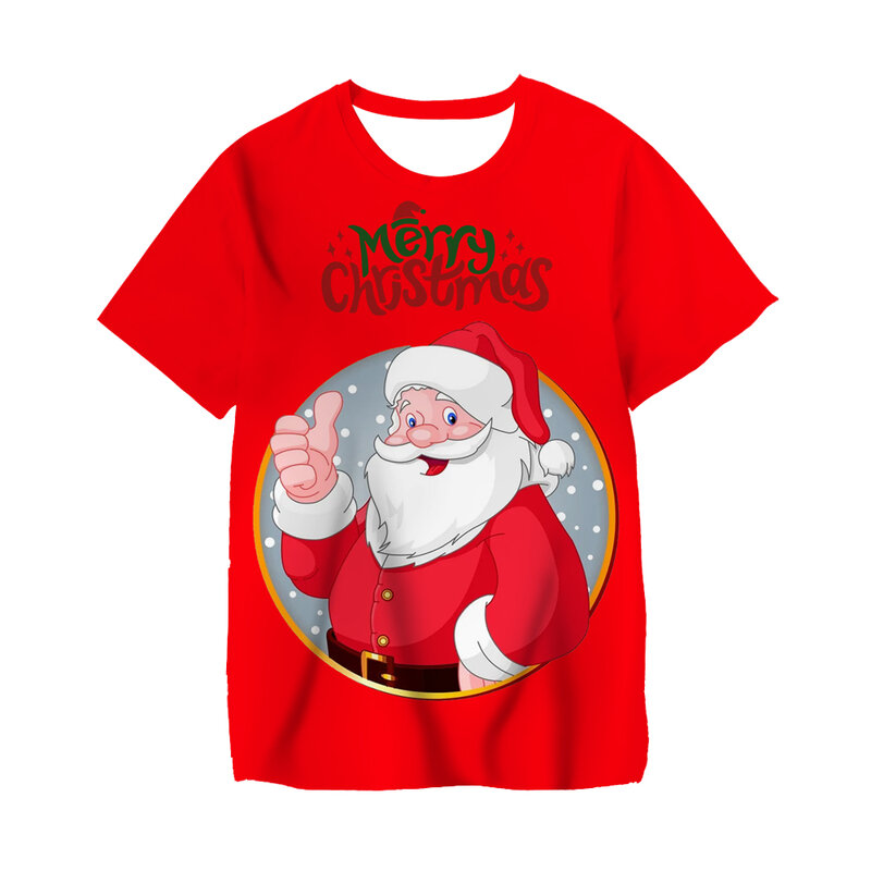 Crianças roupas meninos camiseta de natal feliz t camisa crianças camisas casuais moda meninas roupas de bebê camiseta de papai noel