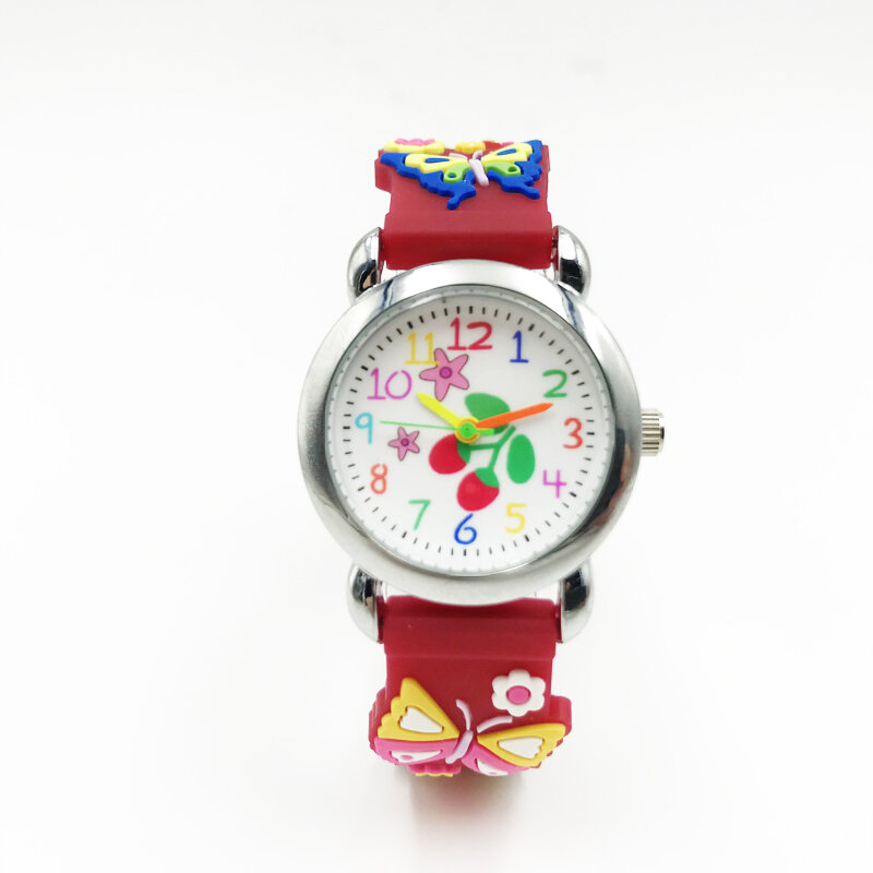 Crianças relógios meninas presentes 3d dos desenhos animados relógio de quartzo para meninos jelly silicone banda crianças relógios pulso bonito relógio relogios montre