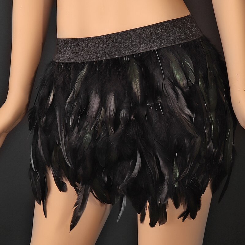 Harajuku Feather spódnice Body pończoch podwiązka krótka spódniczka seksowna bielizna gotycka uprząż pas do pończoch Kawaii kobiety krótka spódniczka