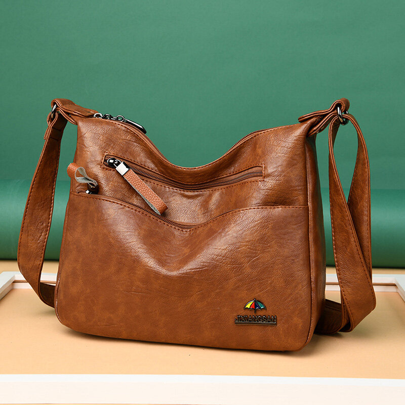 В винтажном стиле; Женская сумка через плечо из искусственной кожи высокого качества PU кожаные сумки через плечо для женщин 2021 дамы кошелек ...