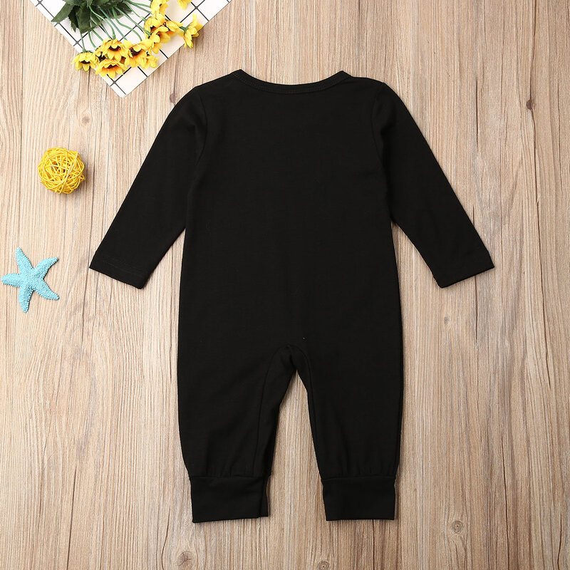 ทารกแรกเกิดเด็กทารกเสื้อผ้าชุด Rompers เสื้อผ้าพิมพ์ตัวอักษรแขนยาวผ้าฝ้าย Romper Jumpsuit Comfy ชุด2021