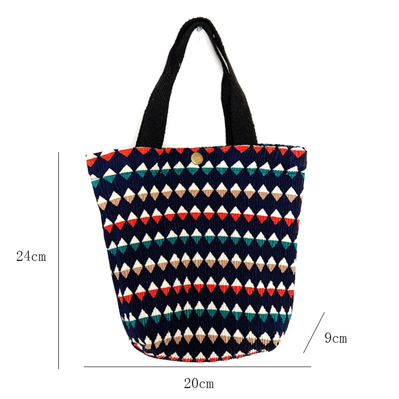 Women Printed Shopping Bag Female Canvas Cloth Shoulder Bag Environmental Storage Handbag Reusable Foldable Eco Grocery Totes