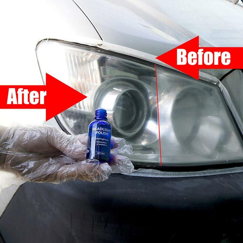 Новый 30 мл автомобильный налобный фонарь лампа для восстановления царапин полировка ремонт жидкость набор инструментов светильник очисти...