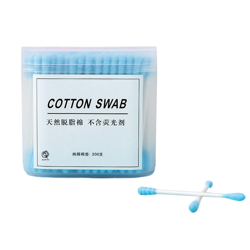 200PCS Cotton Swab Box Soft Cotton Buds Cleaning of Ears Health Beauty