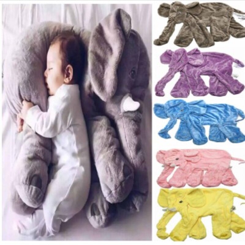 Almohada de peluche de elefante para niños, juguetes de peluche suaves para dormir, regalos para bebés, LKcomo, 40/60CM
