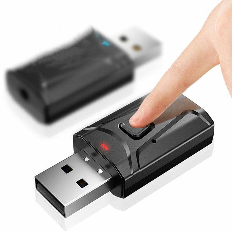 5.0 수신기 송신기 USB 무선 오디오 콤보 TV 컴퓨터 자동차 USB 무선 헤드폰 수신기 어댑터, 블랙/화이트/레드/블루