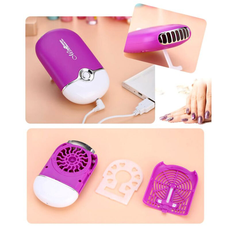 Miniventilador USB para extensiones de pestañas postizas, secador de pestañas con pegamento rápido, herramientas portátiles de maquillaje, Nail Art