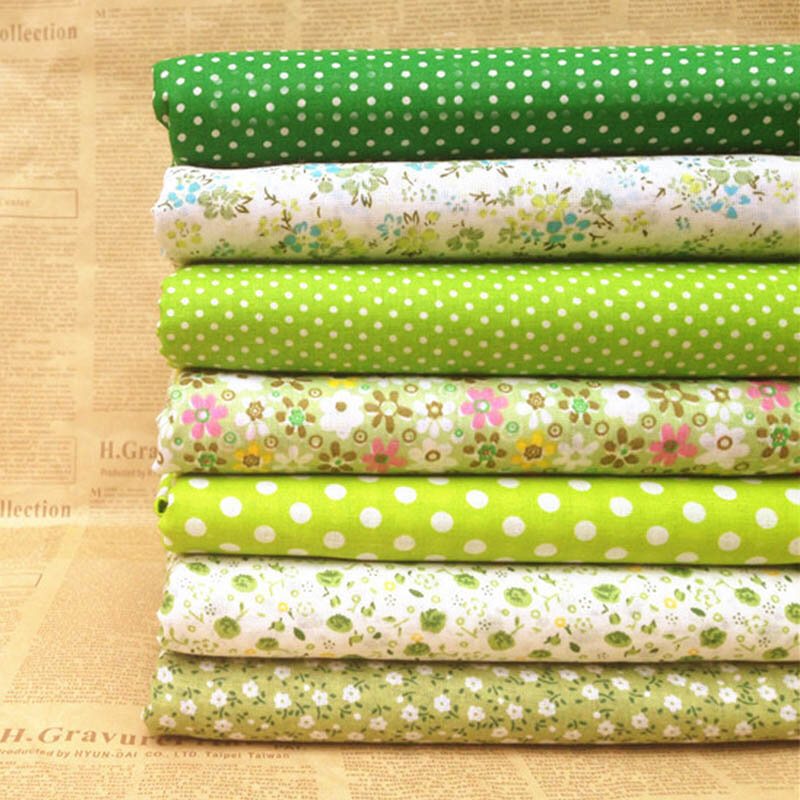 7Pcs/pack 25*25CM Floral Print Vintage cloth Cloth Material Sewing Patchwork Cotton Fabric Handmade Mixed Style
