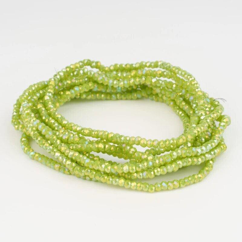 Perles en cristal autrichien à facettes, 190 pièces de 1mm, perles d'espacement en vrac, perles de graine, utilisées pour la fabrication de bijoux de bracelet et de collier à faire soi-même