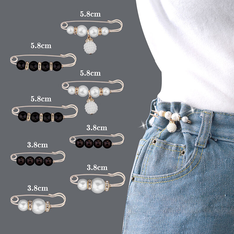 Broche Set Mode Kleding Broches Voor Vrouwen Parel Revers Pin Trui Jurk Broche Pins Badge Tuck Taille Gesp Accessoires