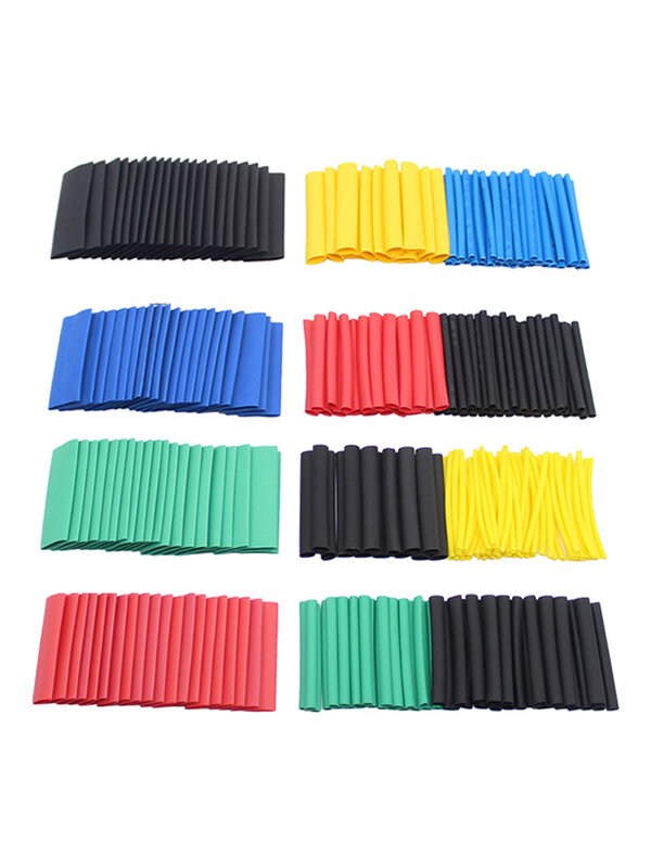 530pcs 2:1 Heat Shrink Tubing 5 Colors 8 Sizes Assorted Heat Shrink Tube Sleeving Wrap Cable Wire Kit with Box